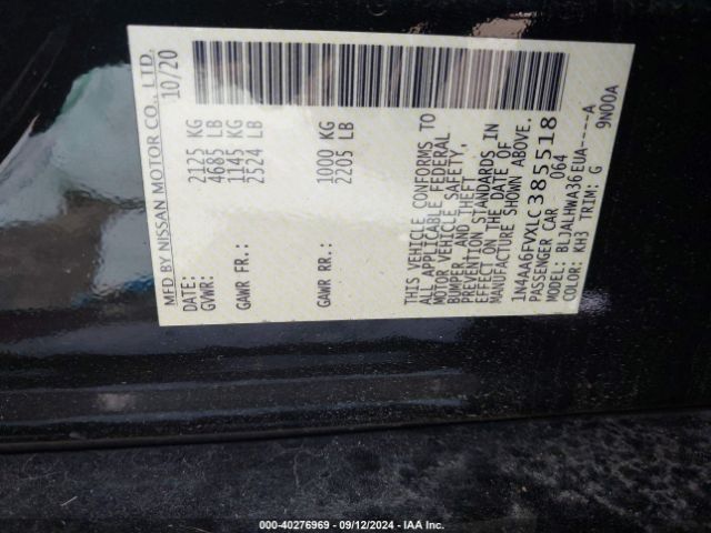 1N4AA6FVXLC385518 Nissan Maxima Platinum Xtronic Cvt