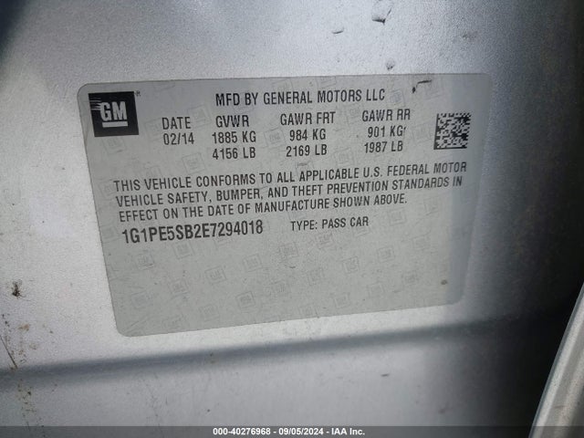 Chevrolet Cruze 2lt Auto 2014 1G1PE5SB2E7294018 Image 9