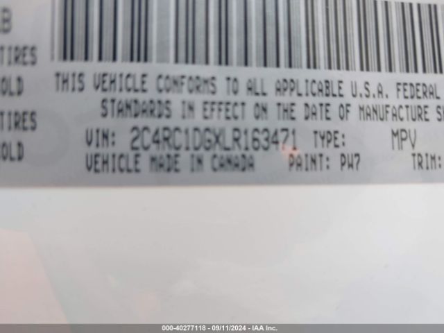 2C4RC1DGXLR163471 Chrysler Voyager Lxi
