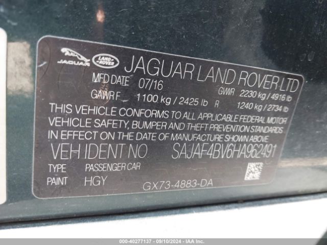 SAJAF4BV6HA962491 Jaguar Xe 35t R-sport