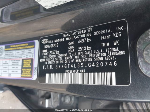 5XXGT4L35LG420746 KIA Optima S