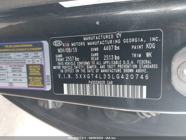 5XXGT4L35LG420746 KIA Optima S