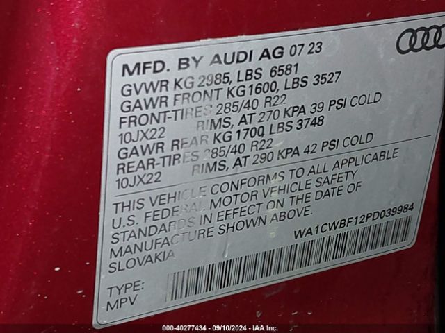 2023 AUDI SQ8 WA1CWBF12PD039984 Photo 8