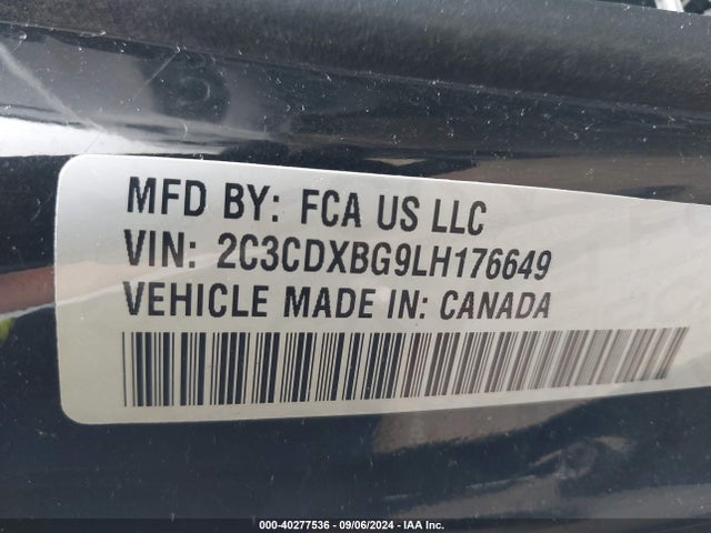 Dodge Charger Sxt Rwd 2020 2C3CDXBG9LH176649 Image 9