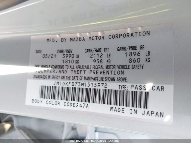 JM1DKFB73M1515972 Mazda Cx-3 Sport