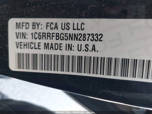 1C6RRFBG5NN287332 RAM 1500 Big Horn Quad Cab 4x4 6'4 Box