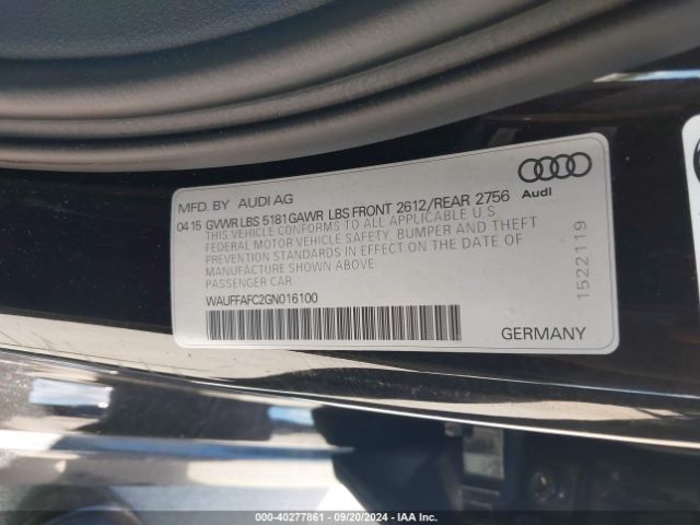 WAUFFAFC2GN016100 Audi A6 2.0t Premium