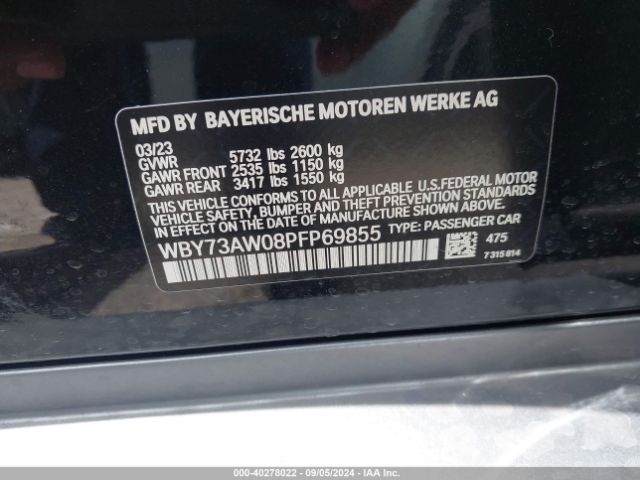 WBY73AW08PFP69855 BMW I4 Edrive40