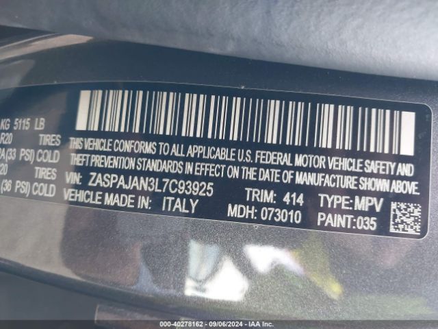 ZASPAJAN3L7C93925 Alfa Romeo Stelvio Sport Rwd