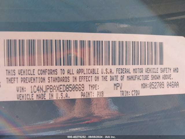 Jeep Patriot Altitude 2014 1C4NJPBAXED850669 Image 9