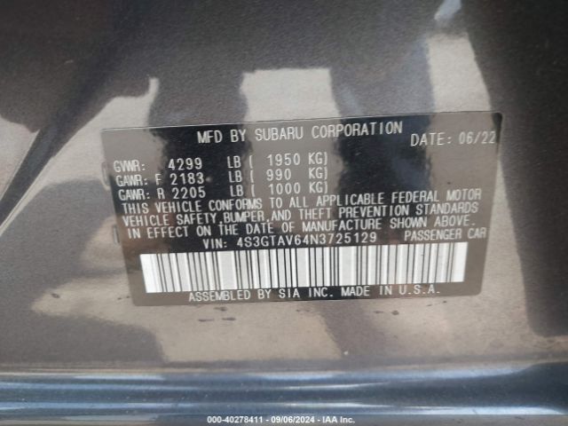 4S3GTAV64N3725129 Subaru Impreza Premium 5-door