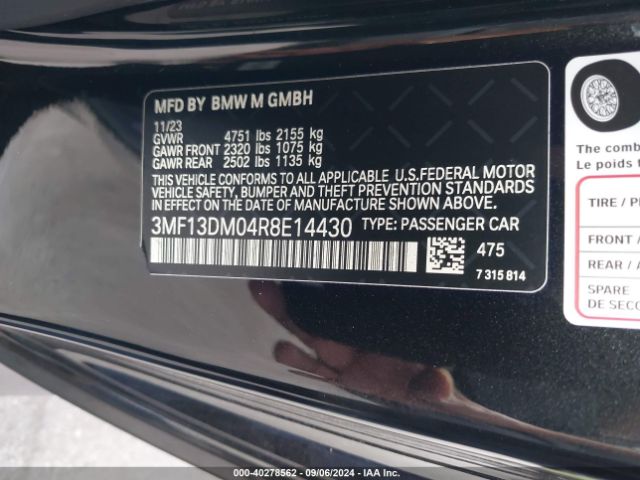 3MF13DM04R8E14430 BMW M2