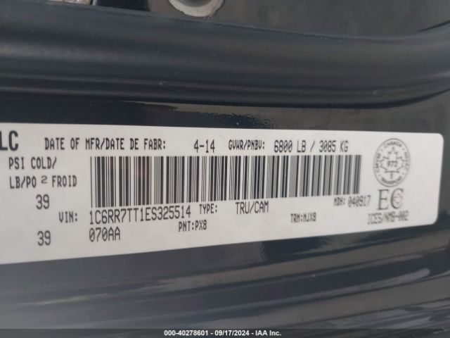 1C6RR7TT1ES325514 RAM 1500 Slt