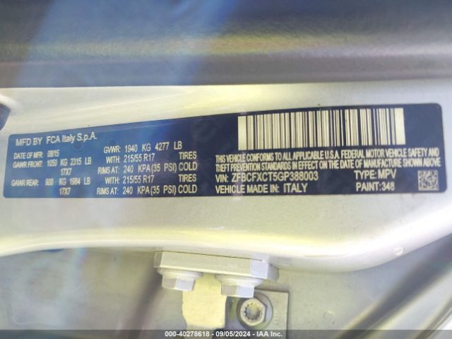 ZFBCFXCT5GP388003 Fiat 500x Trekking