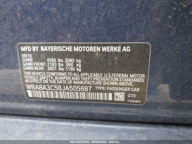 WBA8A3C58JA505687 BMW 320i Xdrive