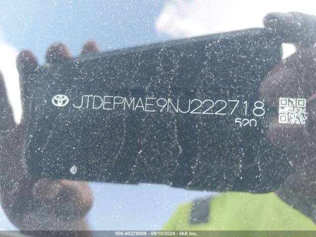 JTDEPMAE9NJ222718 Toyota COROLLA LE