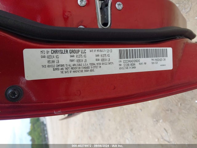 2C3CCAAG4EH206242 Chrysler 300