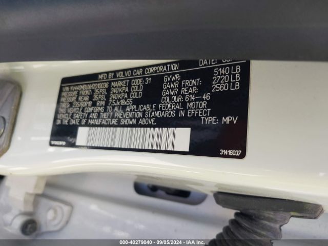 YV440MDUXH2010036 Volvo Xc60 T5 Inscription