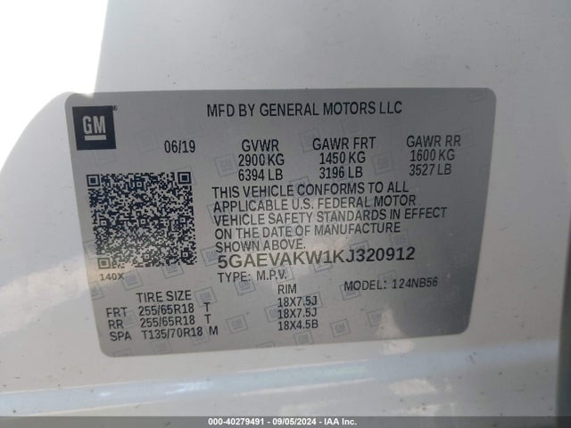 Buick Enclave Awd Essence 2019 5GAEVAKW1KJ320912 Image 9