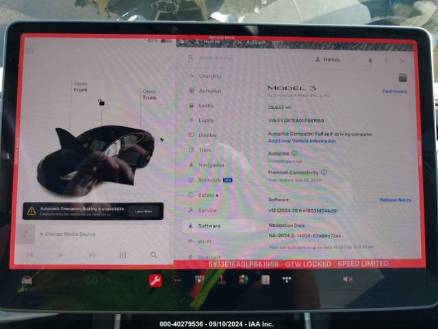 5YJ3E1EA0LF661958 Tesla Model 3 Standard Range Plus Rear-wheel Drive/standard Range Rear-wheel Drive