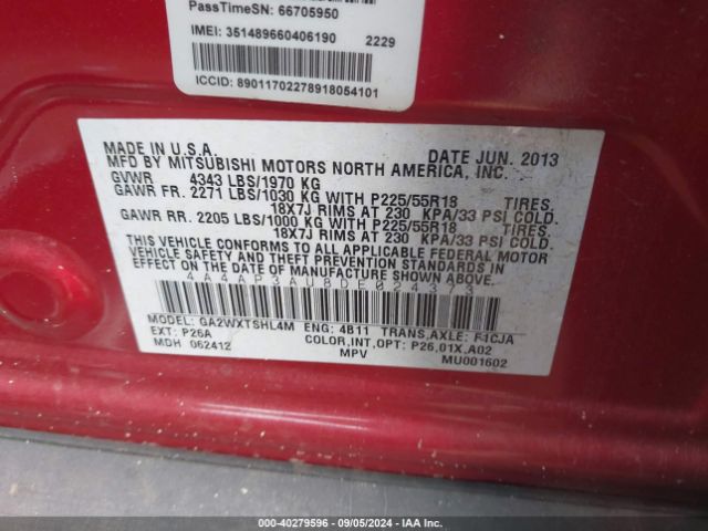 2013 MITSUBISHI OUTLANDER SPORT 4A4AP3AU8DE024373 Photo 8