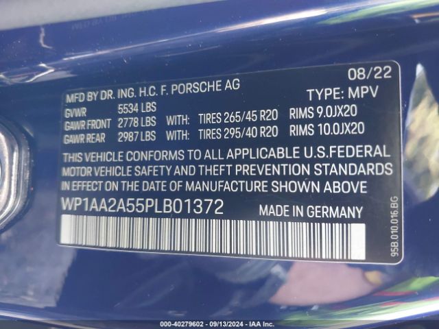 2023 PORSCHE MACAN WP1AA2A55PLB01372 Photo 8