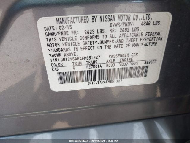 JN1CV6AR4FM651327 Infiniti Q40