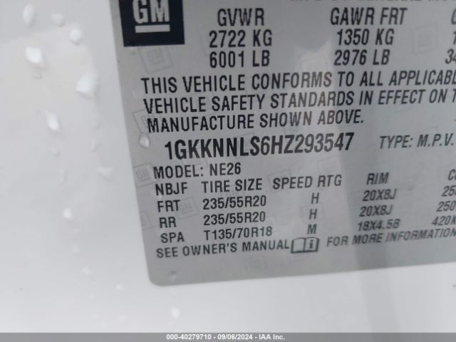 1GKKNNLS6HZ293547 GMC Acadia Slt-2