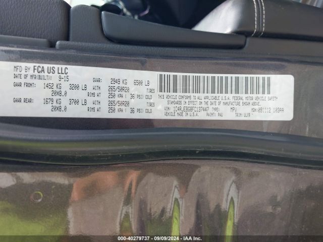 Jeep Grand Cherokee Limited 2015 1C4RJEBG8FC137447 Image 9