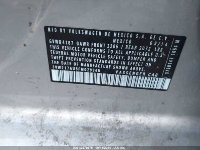 3VW217AU5FM029965 Volkswagen Golf Tsi Se 4-door