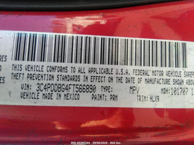 3C4PDDBG4FT566890 Dodge Journey Sxt