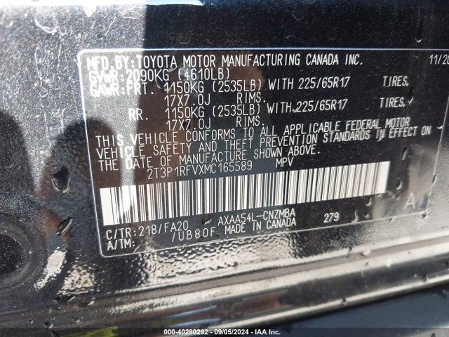 Toyota Rav4 Xle 2021 2T3P1RFVXMC165589 Image 9