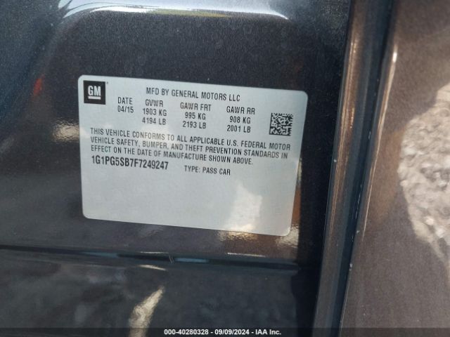 1G1PG5SB7F7249247 Chevrolet CRUZE LTZ