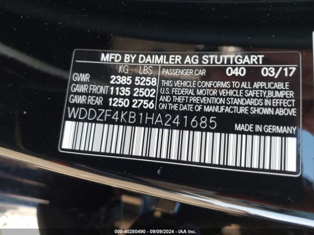 WDDZF4KB1HA241685 Mercedes-Benz E 300 4matic