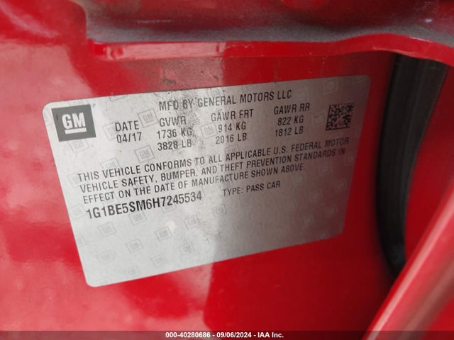 Chevrolet Cruze Lt Auto 2017 1G1BE5SM6H7245534 Image 9