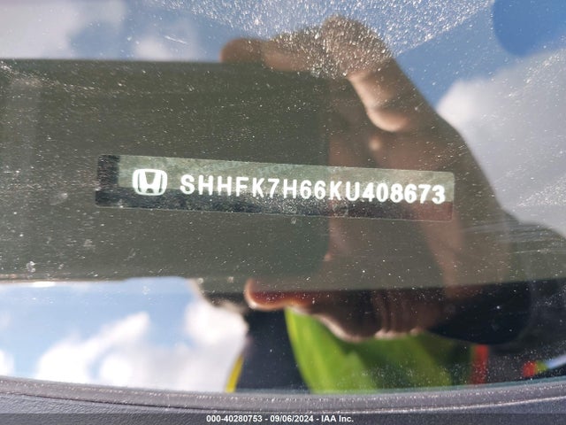 Honda CIVIC EX 2019 SHHFK7H66KU408673 Image 9