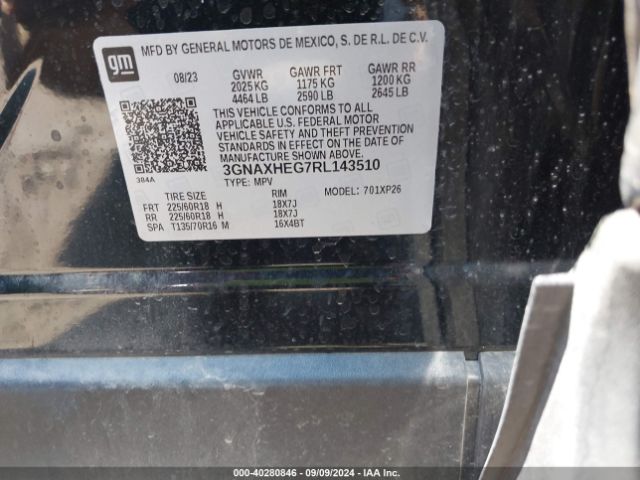 3GNAXHEG7RL143510 Chevrolet Equinox Fwd Ls