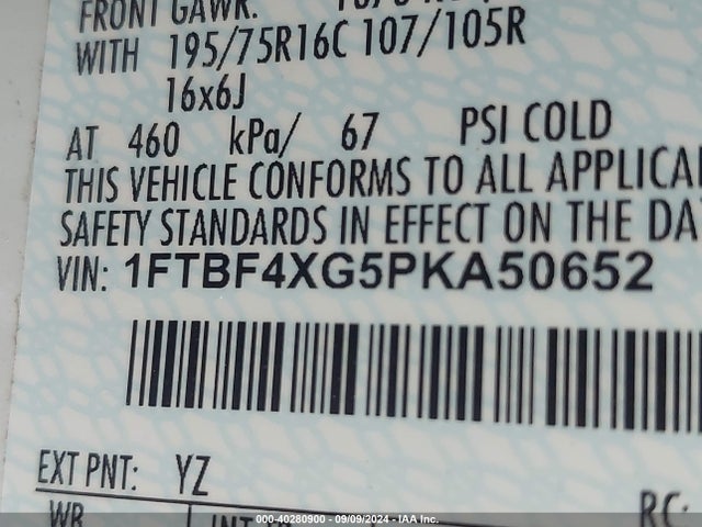Продаж на аукціоні авто 2023 Ford Transit-350 Cargo Van, vin: 1FTBF4XG5PKA50652, номер лоту: 40280900