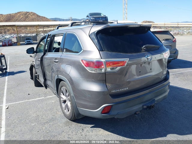 Toyota Highlander Xle V6 2015 5TDJKRFH7FS151794 Image 3