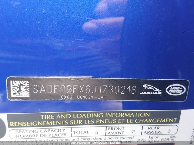 2018 JAGUAR E-PACE SADFP2FX6J1Z30216 Photo 8