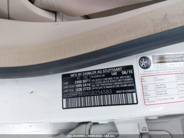 WDDHF5KBXGB256583 Mercedes-Benz E 350