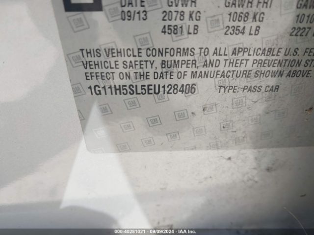 1G11H5SL5EU128406 Chevrolet Malibu 1lz