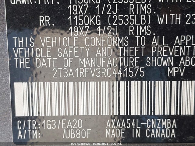 Toyota Rav4 Xle Premium 2024 2T3A1RFV3RC441575 Image 9
