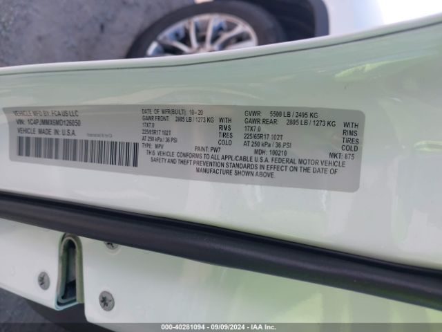 2021 JEEP CHEROKEE 1C4PJMMX6MD126050 Photo 8
