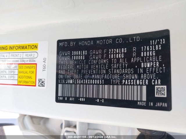 Honda Civic Type R Base (m6) 2024 JHMFL5G43RX000651 Image 9