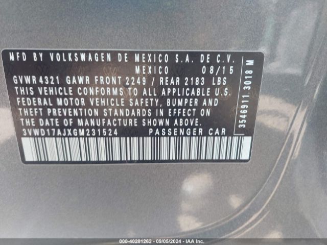 3VWD17AJXGM231524 Volkswagen Jetta 1.8t Sport