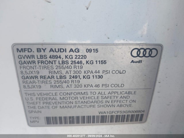 WA1GFCFS3GR006804 Audi Q3 2.0t Premium Plus