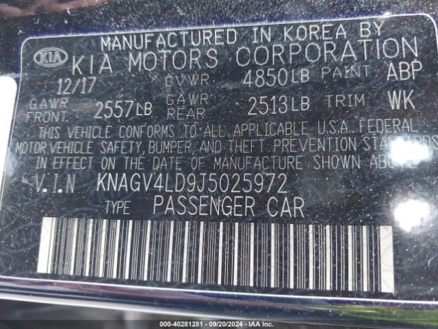 KNAGV4LD9J5025972 KIA Optima Plug-in Hybrid Ex