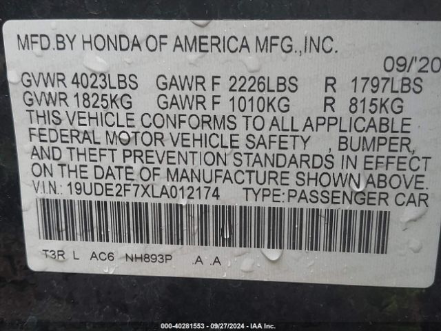 19UDE2F7XLA012174 Acura Ilx Premium Package/technology Package