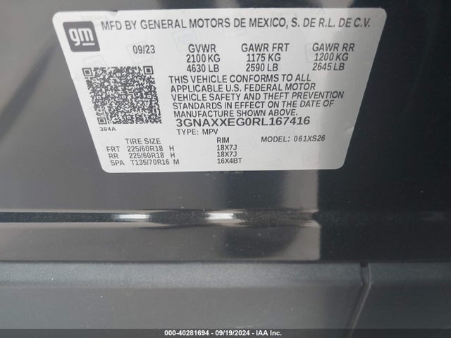 Chevrolet Equinox Awd Premier 2024 3GNAXXEG0RL167416 Image 9